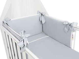 Obrázek Luxusní 3-dílná sada Mantinel s povlečením Royal Baby - šedá