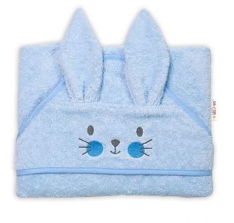 Obrázek z Dětská froté osuška s kapucí 80 x 80 cm, Cute Bunny - modrá, Baby Nellys