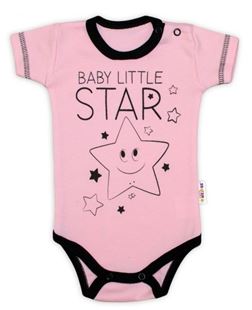 Obrázek Body krátký rukáv, Baby Little Star - růžové