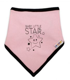 Obrázek Dětský bavlněný šátek na krk, Baby Little Star - růžový