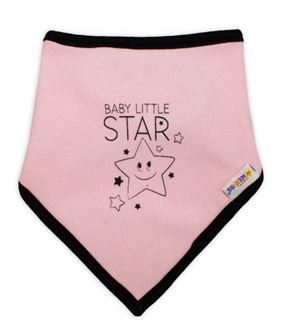 Obrázek z Dětský bavlněný šátek na krk, Baby Little Star - růžový