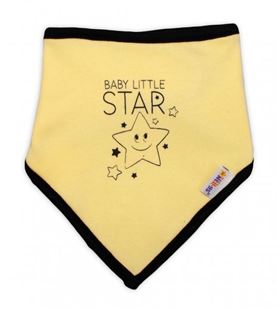 Obrázek Dětský bavlněný šátek na krk, Baby Little Star - žlutý