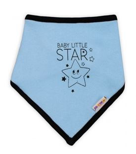 Obrázek Dětský bavlněný šátek na krk, Baby Little Star - modrý