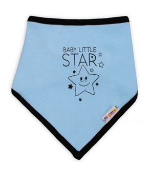 Obrázek z Dětský bavlněný šátek na krk, Baby Little Star - modrý