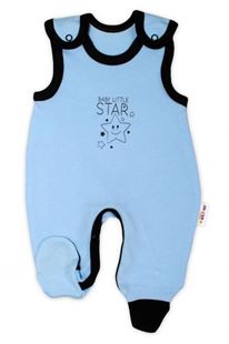 Obrázek Kojenecké bavlněné dupačky Baby Little Star - modré