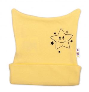 Obrázek Novorozenecká čepička Baby Little Star - žlutá
