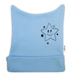 Obrázek Novorozenecká čepička Baby Little Star - modrá