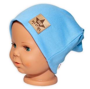 Obrázek Dětská funkční čepice s dvojitým lemem - sv. modrá
