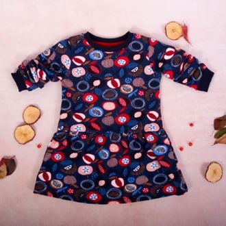 Obrázek z Dívčí bavlněné šaty, Ovoce - granátové