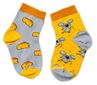 Obrázek z Bavlněné veselé ponožky Myška a sýr - žlutá/šedá