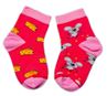 Obrázek z Bavlněné veselé ponožky Myška a sýr - tmavě růžová
