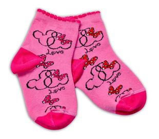 Obrázek Bavlněné ponožky Minnie Love - tmavě růžové
