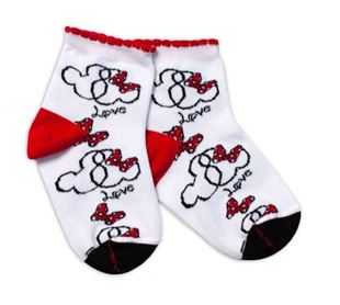 Obrázek Bavlněné ponožky Minnie Love - bílé