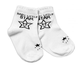 Obrázek z Bavlněné ponožky Baby Little Star - bílé