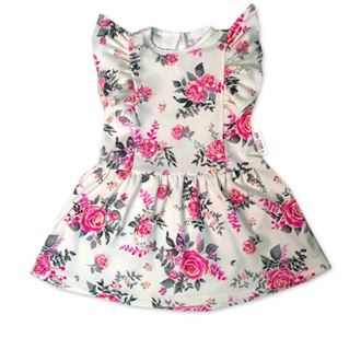 Obrázek z Letní šaty s krátkým rukávem New Roses - smetanové