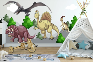 Obrázek Samolepka na zeď Svět dinosaurů