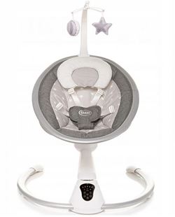 Obrázek Lehátko/houpačka pro kojence Grace 360°-šedá