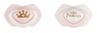 Obrázek z 2 ks symetrických silikonových dudlíků, 6 - 18m+, Little princess, růžový
