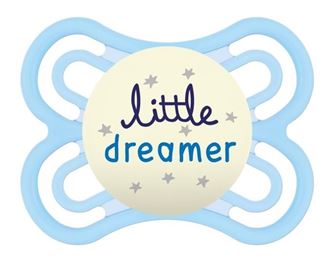 Obrázek z Symetrický dudlík Perfect Night Boy, svítící - Little dreamer, modrá, 0m +