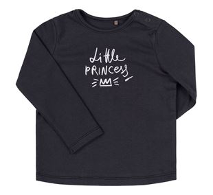 Obrázek Dívčí tričko s dlouhým rukávem Little Princess Černá