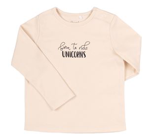Obrázek Dívčí tričko s dlouhým rukávem Unicorns Mléčná