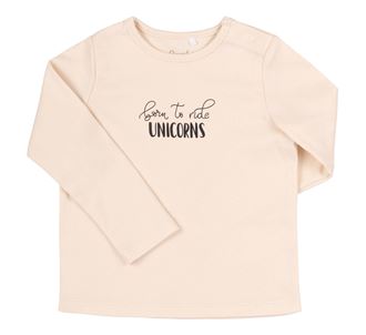 Obrázek z Dívčí tričko s dlouhým rukávem Unicorns Mléčná