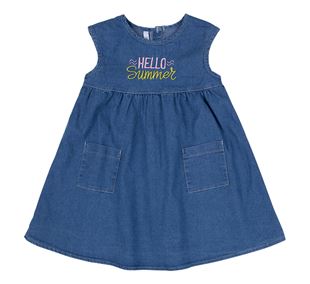 Obrázek Dívčí letní džínové šaty bez rukávu Hello Summer