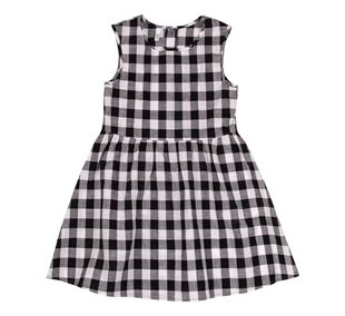 Obrázek Dívčí kárované šaty Černo-bílá