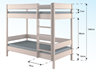Obrázek z Dětská dvoupatrová postel Diego žebřík zepředu - 160x80cm