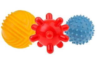 Obrázek Edukační barevné míčky 3ks v balení, žlutý/červený/modrý