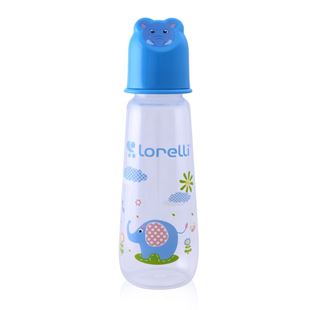 Obrázek Kojenecká lahvička Lorelli 250 ML s víkem ve tvaru zvířete BLUE