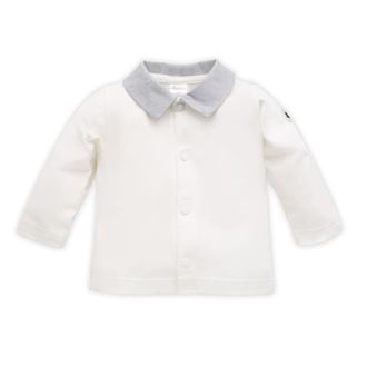 Obrázek z Dětské tričko/košilka s dlouhým rukávem s límečkem Charlie Ecru
