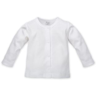 Obrázek Dětské tričko/košilka s dlouhým rukávem na zapínání Bílá