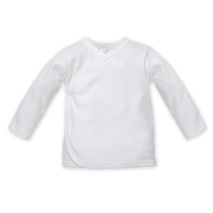 Obrázek Dětské tričko s dlouhým rukávem na zapínání Bílá