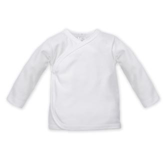 Obrázek z Dětské tričko s dlouhým rukávem na zapínání Bílá