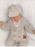 Obrázek z Pletený elegantní svetřík s knoflíčky Boy, béžový