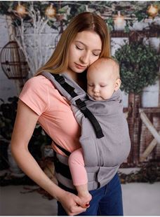 Obrázek Kinder Hop Rostoucí ergonomické nosítko Multi Grow Little Herringbone Grey 100% bavlna, žakár