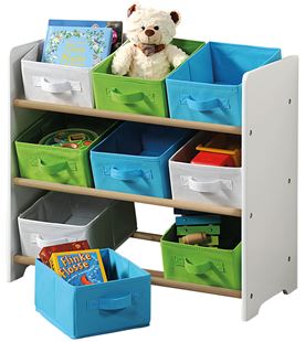 Obrázek Organizer na hračky s barevnými boxy
