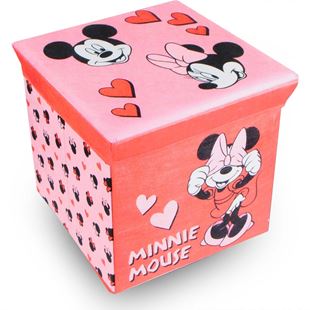 Obrázek Úložný box na hračky Minnie růžová s víkem