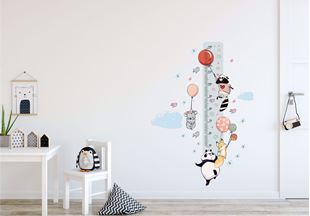 Obrázek Metr na stěnu - Zvířátka a balónky