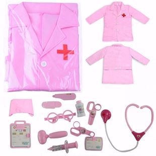 Obrázek Dětský doktorský set s pláštěm Růžová