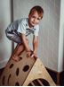 Obrázek z Dětský dřevěný trojúhelník na lezení Pikler: přírodní