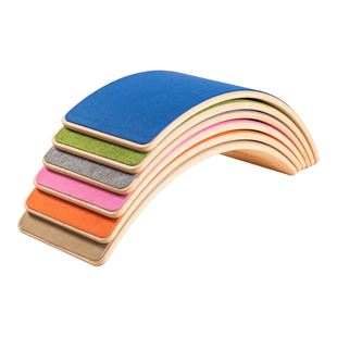 Obrázek Houpací balanční prkno s barevnou plstí Jednobarevná - Hnědá