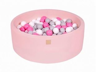 Obrázek Suchý bazének s míčky 90x30cm s 200 míčky, růžová: bílá, šedá, růžová