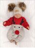 Obrázek z Dětský pletený Vánoční overálek Baby Sob, červený