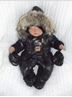 Obrázek z Zimní kombinéza s dvojitým zipem, kapucí a kožešinou + rukavičky Z&Z, Angel - černý