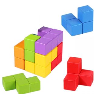 Obrázek Dřevěné kostky tetris