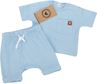Obrázek z 2 - dílná sada tričko kr. rukáv, kraťásky s provázkem - modrá