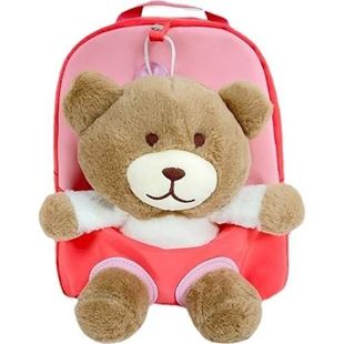 Obrázek Dětský batoh s plyšákem Méďa růžový