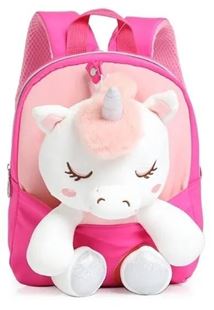Obrázek Dětský batoh s plyšákem Jednorožec růžový